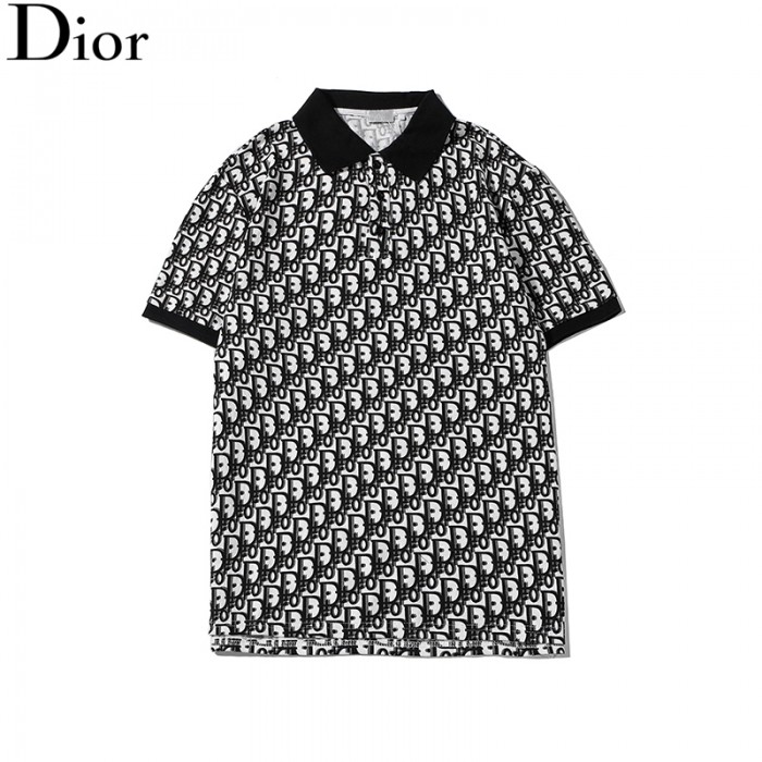 Dior Fashion Casual Summer Short sleeve T-shirt-Black/White-3063163