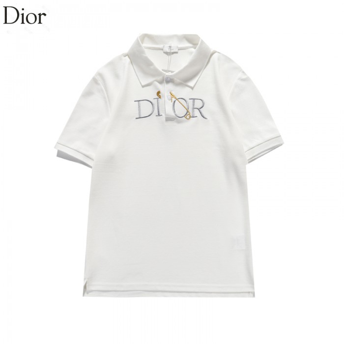 Dior Fashion Casual Summer Short sleeve T-shirt-White-3384227