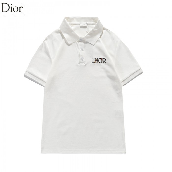 Dior Fashion Casual Summer Short sleeve T-shirt-White-2875703