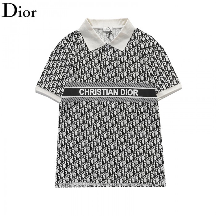 Dior Fashion Casual Summer Short sleeve T-shirt-Black/White-1031352