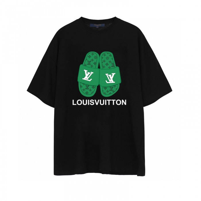 LV Louis Vuitton Fashion Summer Short sleeve T-shirt-Black-2709533