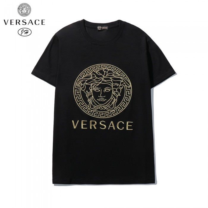 VERSACE Fashion Summer Short sleeve T-shirt-Black-3157703