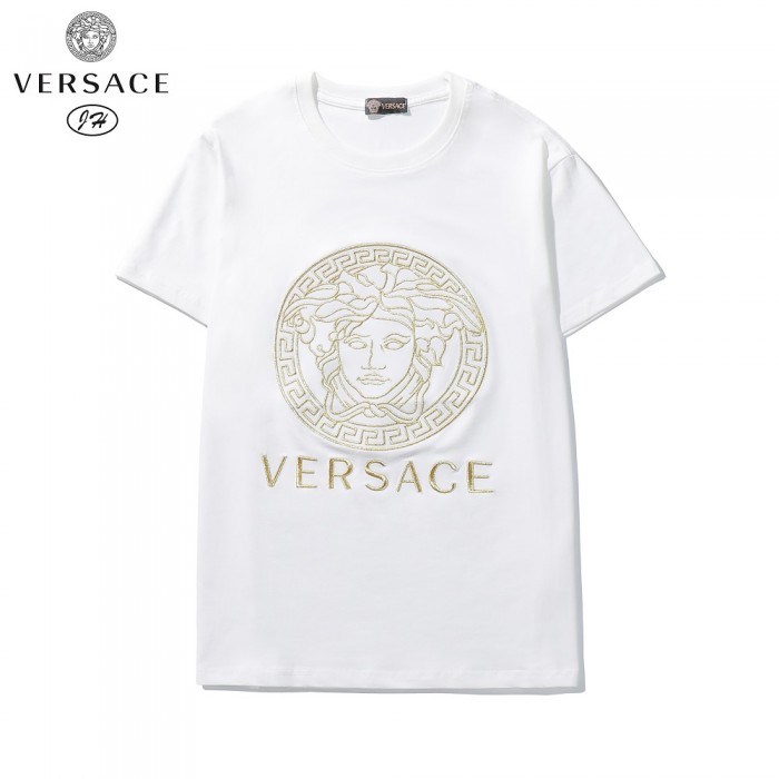 VERSACE Fashion Summer Short sleeve T-shirt-White-1620593