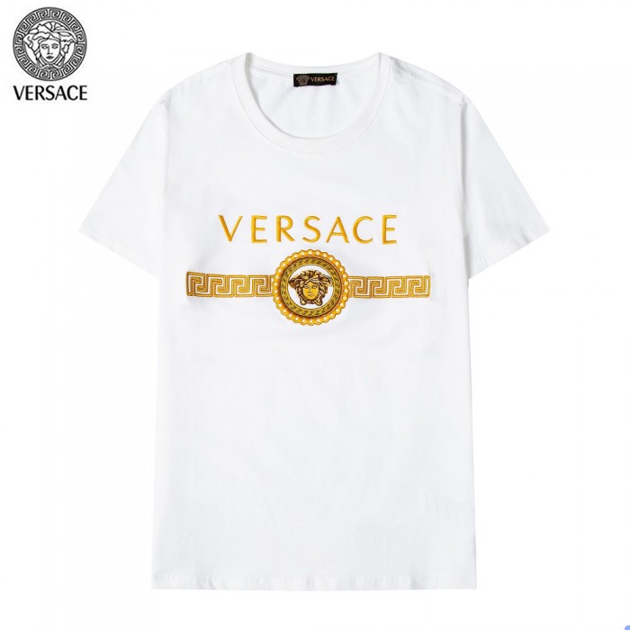 VERSACE Fashion Summer Short sleeve T-shirt-White-3729681