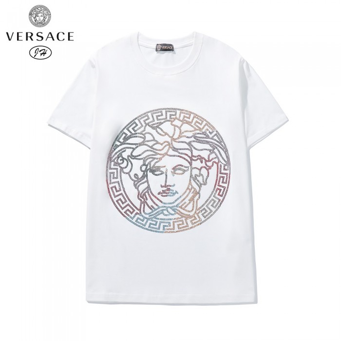 VERSACE Fashion Summer Short sleeve T-shirt-White-1814589