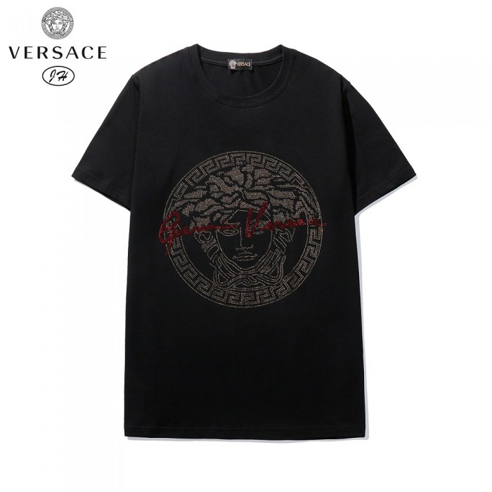 VERSACE Fashion Casual Summer Short sleeve T-shirt-Black-3538464