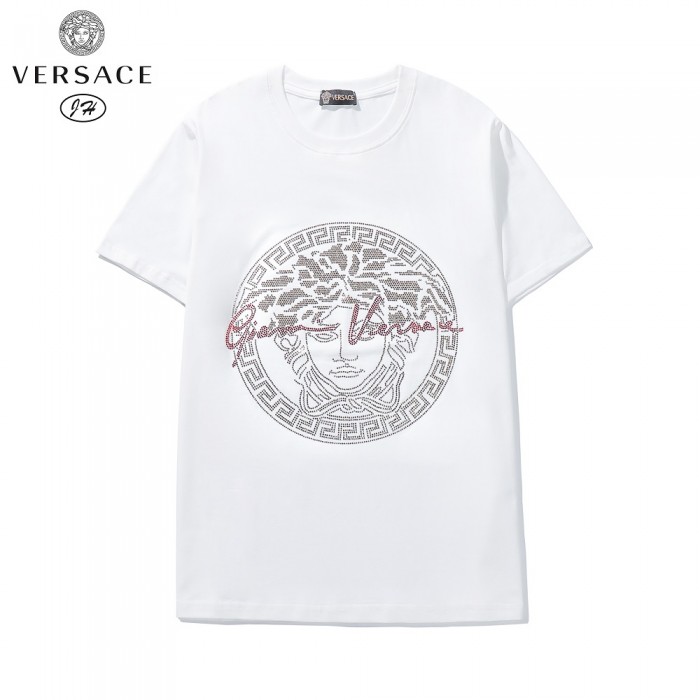 VERSACE Fashion Casual Summer Short sleeve T-shirt-White-3127288