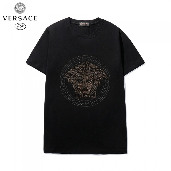 VERSACE Fashion Casual Summer Short sleeve T-shirt-Black-906990