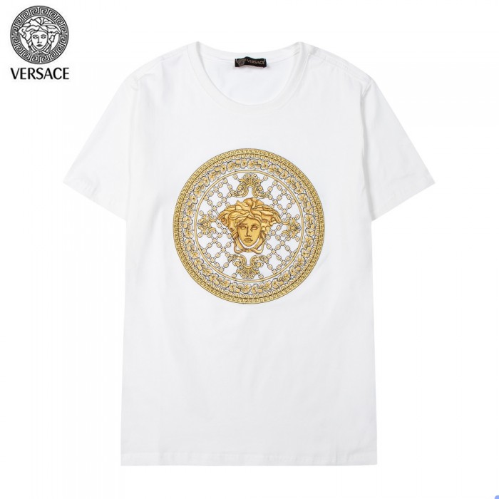 VERSACE Fashion Casual Summer Short sleeve T-shirt-White-3787226