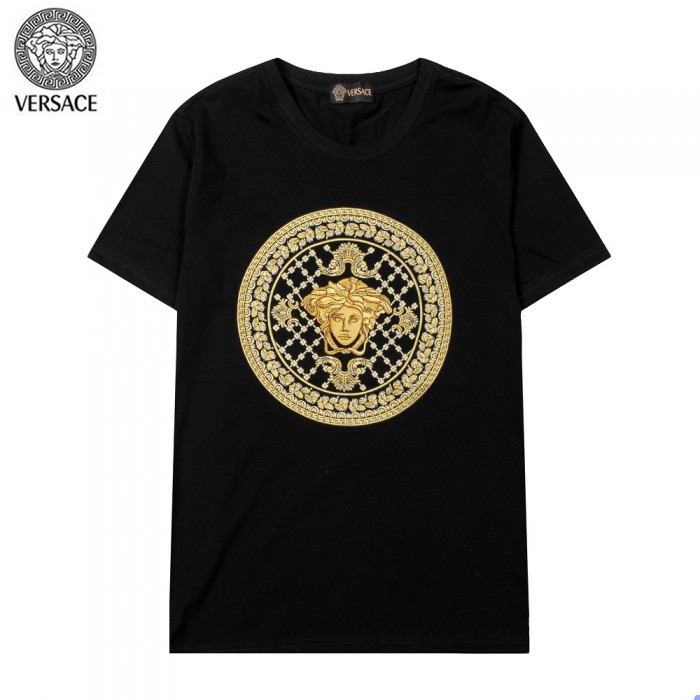 VERSACE Fashion Casual Summer Short sleeve T-shirt-Black-9718824