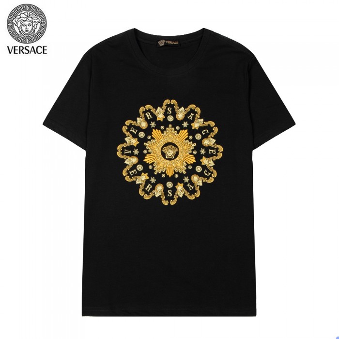 VERSACE Fashion Casual Summer Short sleeve T-shirt-Black-9408227