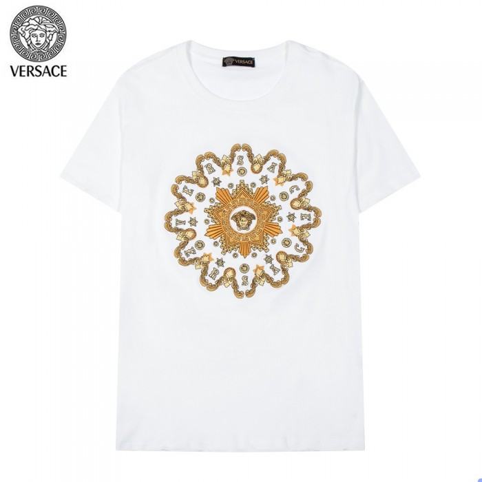 VERSACE Fashion Casual Summer Short sleeve T-shirt-White-9079856