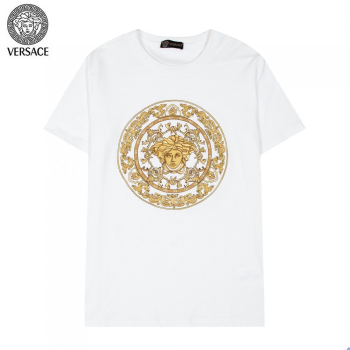 VERSACE Fashion Casual Summer Short sleeve T-shirt-White-1733937