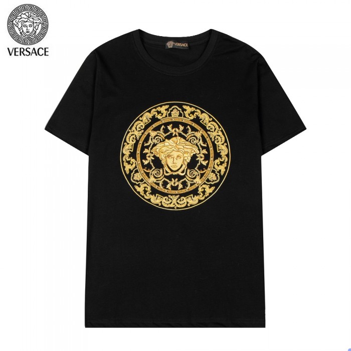 VERSACE Fashion Casual Summer Short sleeve T-shirt-Black-6768579