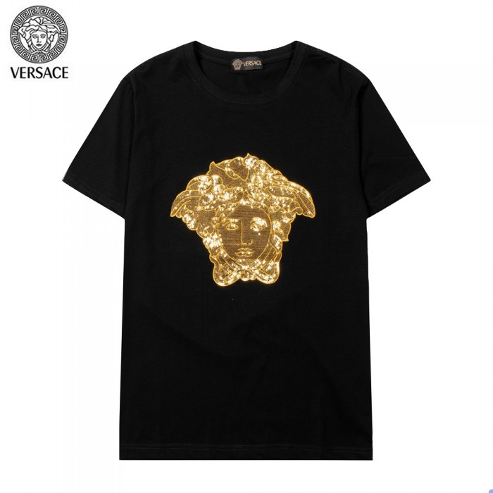 VERSACE Fashion Casual Summer Short sleeve T-shirt-Black-9962577