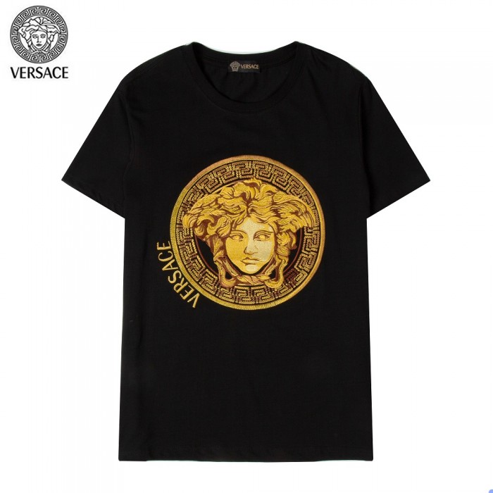 VERSACE Fashion Casual Summer Short sleeve T-shirt-Black-3820507