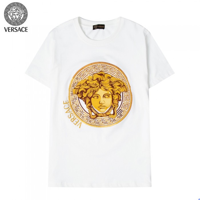 VERSACE Fashion Casual Summer Short sleeve T-shirt-White-4156459