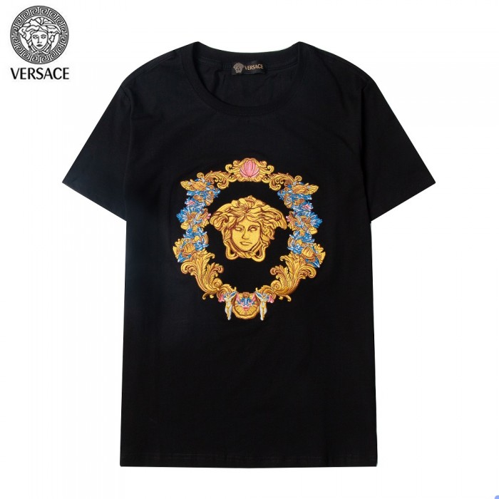 VERSACE Fashion Casual Summer Short sleeve T-shirt-Black-9866877