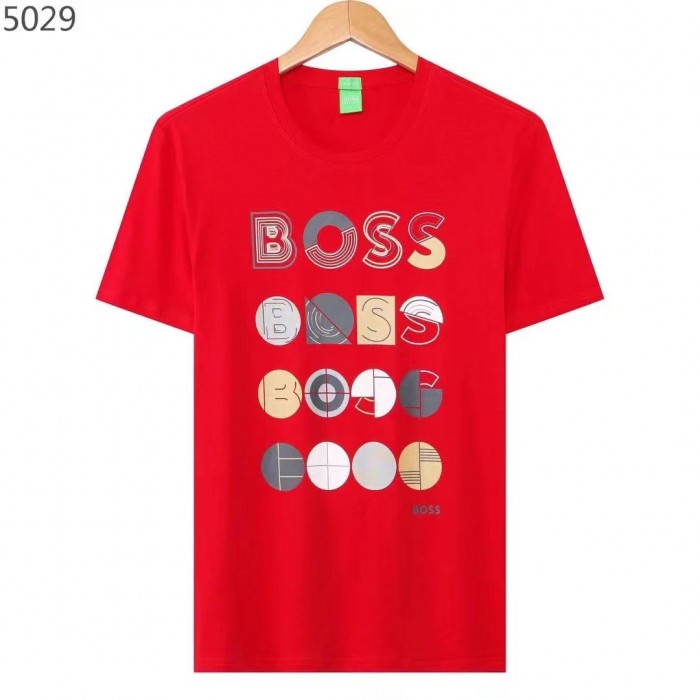 Boss Fashion Casual Summer Short sleeve T-shirt-Red-5040184