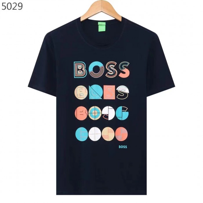 Boss Fashion Casual Summer Short sleeve T-shirt-Black-9768933