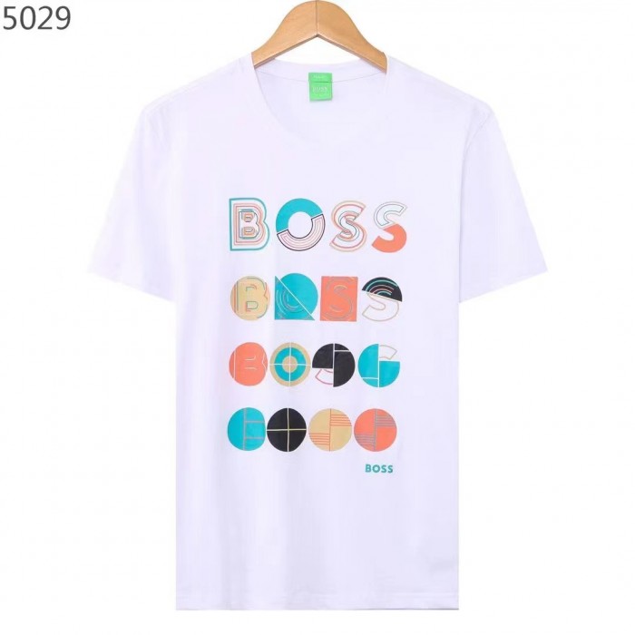 Boss Fashion Casual Summer Short sleeve T-shirt-White-9664806