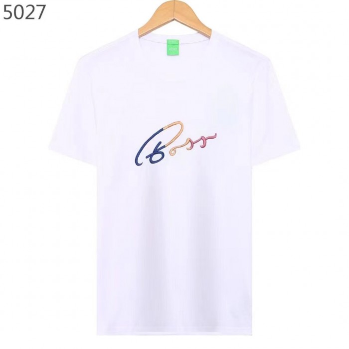 Boss Fashion Casual Summer Short sleeve T-shirt-White-468441