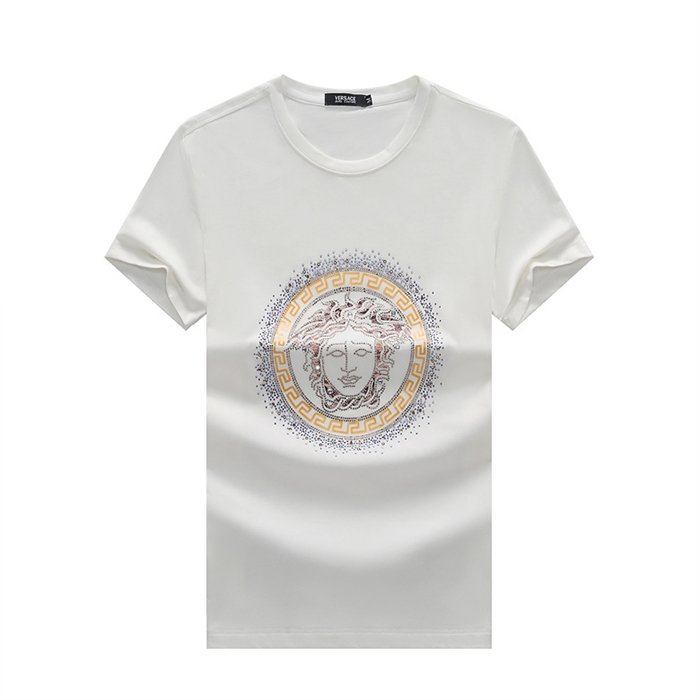 VERSACE Fashion Casual Summer Short sleeve T-shirt-White-5809683