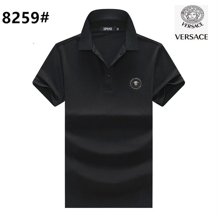 VERSACE Fashion Casual Summer Short sleeve T-shirt-Black-552658