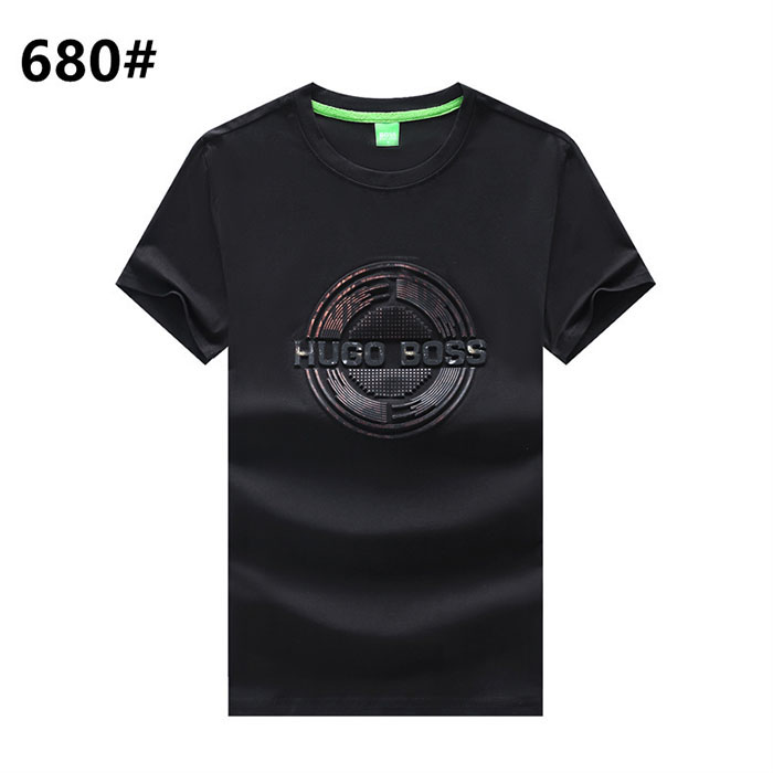 BOSS Fashion Casual Summer Short sleeve T-shirt-Black-4462482