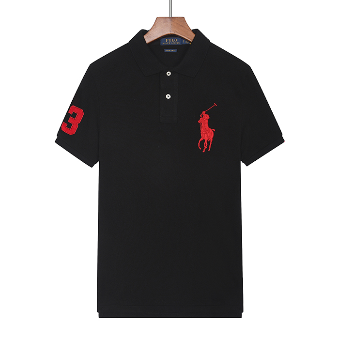 POLO Fashion Casual Summer Short sleeve T-shirt-Black-757676