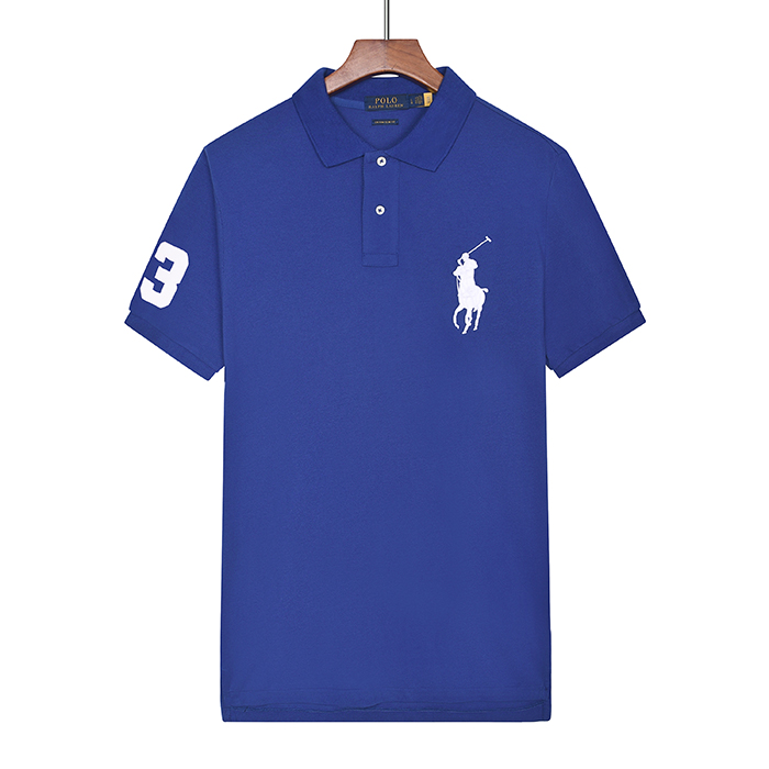 POLO Fashion Casual Summer Short sleeve T-shirt-Blue-1842214