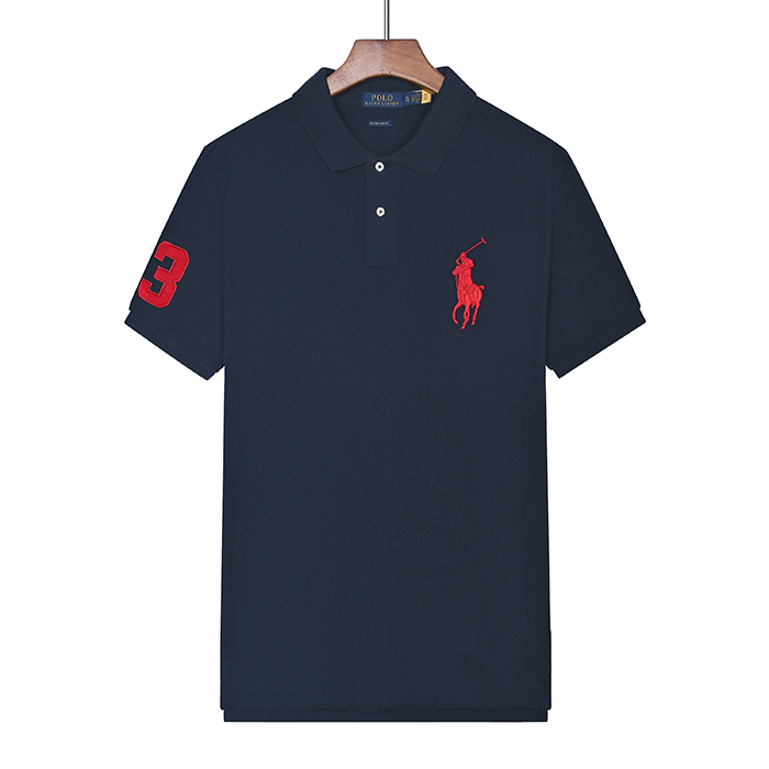 POLO Fashion Casual Summer Short sleeve T-shirt-Navy Blue-3252333