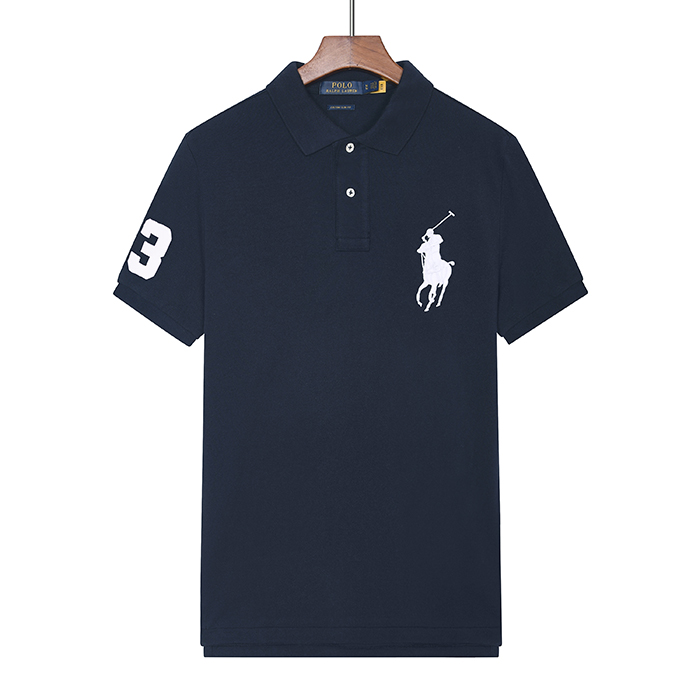 POLO Fashion Casual Summer Short sleeve T-shirt-Navy Blue-8122709