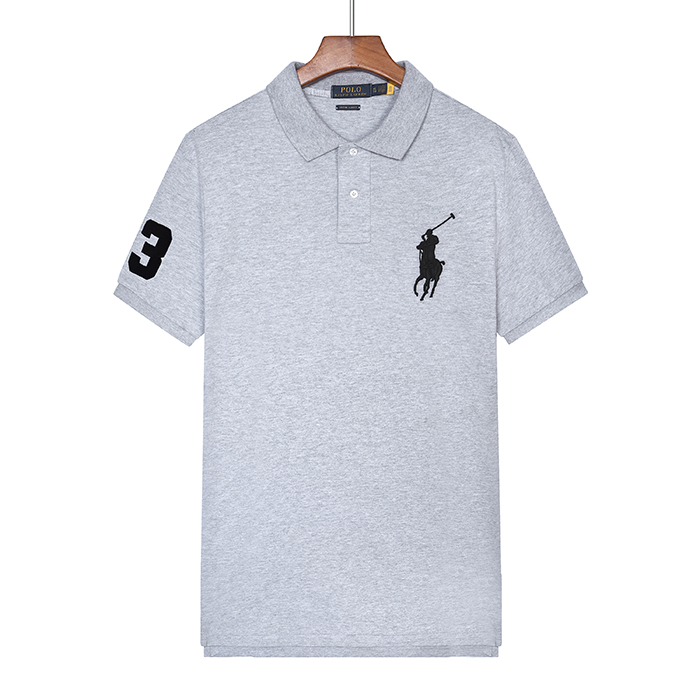 POLO Fashion Casual Summer Short sleeve T-shirt-Gray-6196072