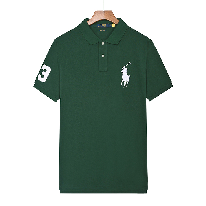 POLO Fashion Casual Summer Short sleeve T-shirt-Green-5342544