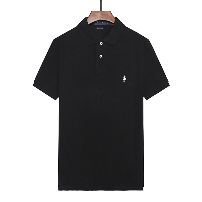 POLO Fashion Casual Summer Short sleeve T-shirt-Black-7405208