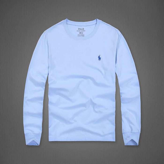 POLO casual clothes Autumn Fashion Long sleeve-Light Blue-559381