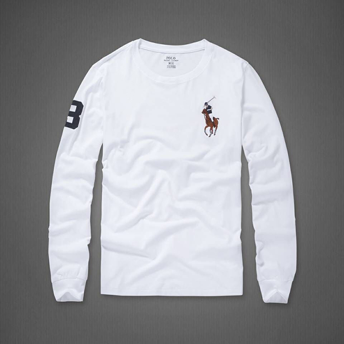 POLO casual clothes Autumn Fashion Long sleeve-White-647661