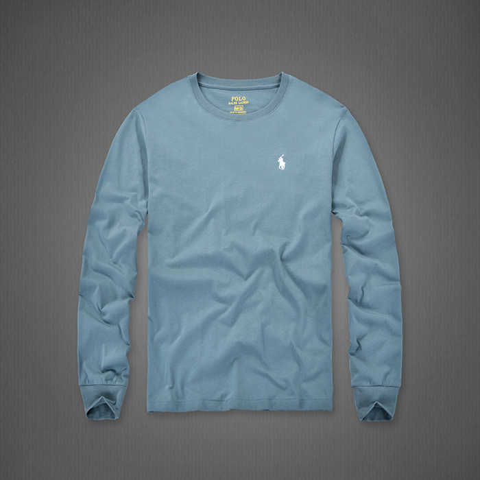 POLO casual clothes Autumn Fashion Long sleeve-Light Blue-7920319