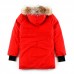 Canada Goose Winter Women Down Jacket Hooded Parka Long Down Jacket -Red-7681147