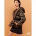 LV Women Winter Down Jacket Parka Hooded Down Jacket -Army Green-3725184