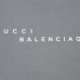 GUCCI X Balenciaga Fashion Casual Summer Short sleeve T-shirt-Gray-1372037