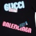 GUCCI X Balenciaga Fashion Casual Summer Short sleeve T-shirt-Black-1283648