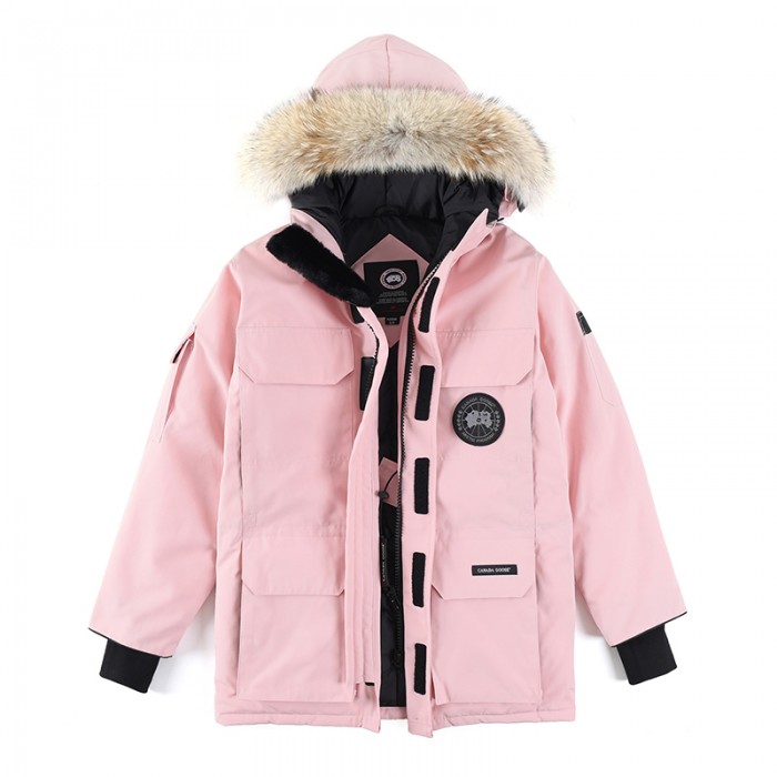 Canada Goose Winter Down Jacket Hooded Parka Down Jacket -Pink-6719108