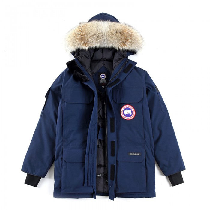 Canada Goose Winter Down Jacket Hooded Parka Down Jacket -Navy Blue-5292000