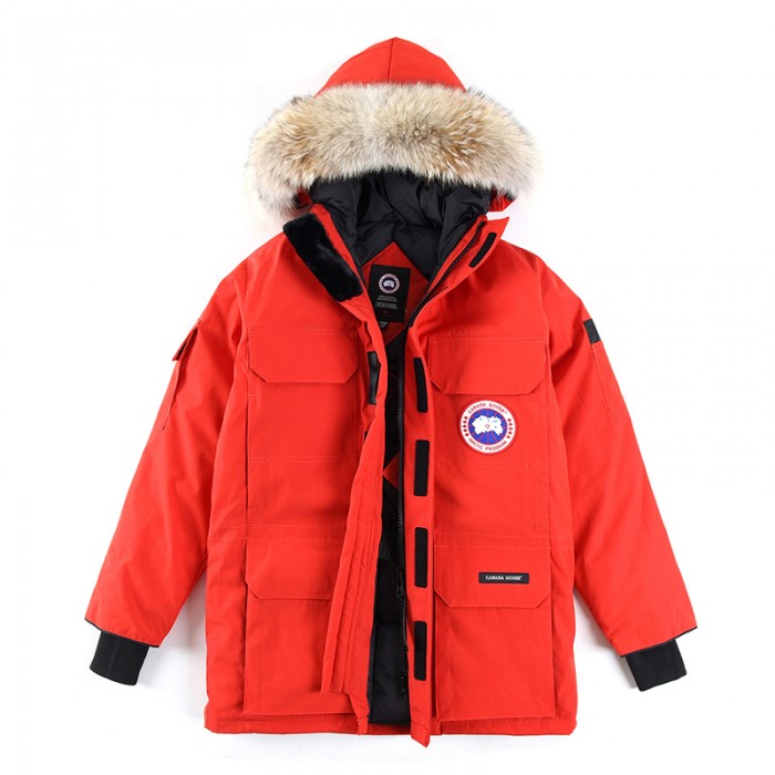 Canada Goose Winter Down Jacket Hooded Parka Down Jacket -Red-1449185