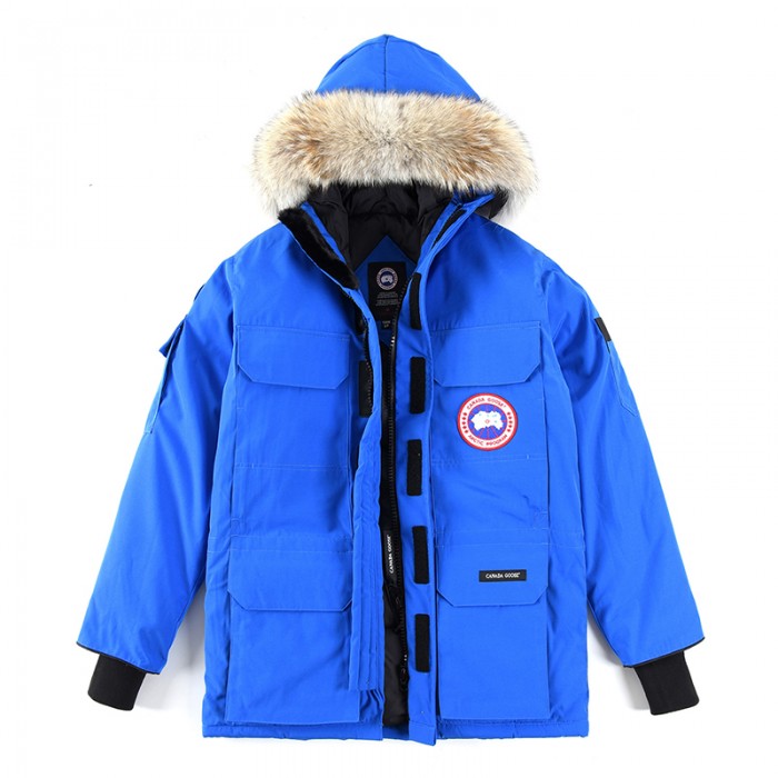 Canada Goose Winter Down Jacket Hooded Parka Down Jacket -Blue-7255338