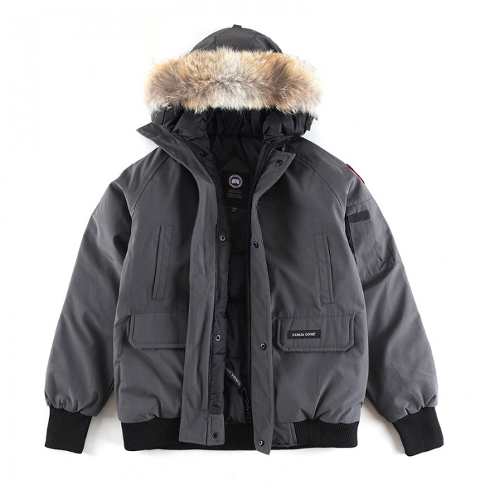 Canada Goose Winter Down Jacket Hooded Parka Down Jacket -Grey-8392438