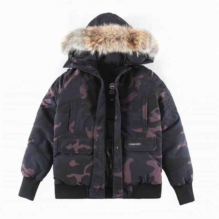 Canada Goose Winter Down Jacket Hooded Parka Down Jacket -Black Camouflage-1496280