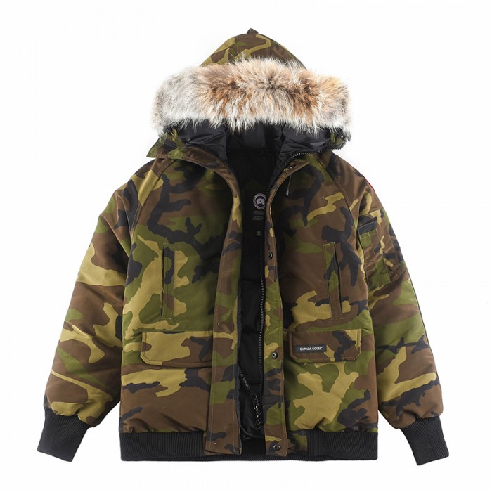 Canada Goose Winter Down Jacket Hooded Parka Down Jacket -Green Camouflage-922885